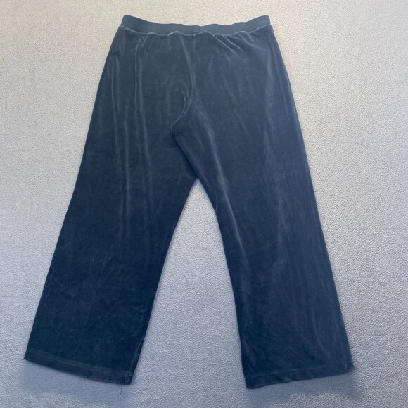 Pendleton Blue Velvet Pants Pull On Womens Size XL,Wide Leg,Comfort - Picture 2 of 8
